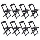Ver imagem 2 de Kit 2 Jogos de Mesa com 4 Cadeiras de Madeira Dobrável 60x60 Ideal para Bar e Restaurante - Tabaco