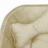 Poltrona Cama Pet Hanna Estofada Tecido Veludo Divini Decor:bege - 5