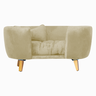 Poltrona Cama Pet Hanna Estofada Tecido Veludo Divini Decor:bege - 2