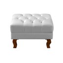 Ver imagem 3 de Puff Banqueta Dom Pedro Chesterfield Retangular  Sala, Quarto, Recepção - Couríssimo Branco