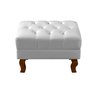 Puff Banqueta Dom Pedro Chesterfield Retangular  Sala, Quarto, Recepção - Couríssimo Branco - 3