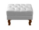 Ver imagem 3 de Puff Banqueta Dom Pedro Chesterfield Retangular  Sala, Quarto, Recepção - Couríssimo Branco