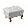 Puff Banqueta Dom Pedro Chesterfield Retangular  Sala, Quarto, Recepção - Couríssimo Branco - 1