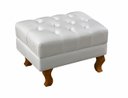 Ver imagem 1 de Puff Banqueta Dom Pedro Chesterfield Retangular  Sala, Quarto, Recepção - Couríssimo Branco
