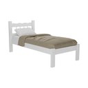 Ver imagem 1 de Cama Solteiro Madeira Maciça com Colchão Incluso Madri Multimóveis CR4161 Branca