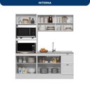 Ver imagem 5 de Cozinha Completa Modulada Americana com Vidro Reflecta 3 Peças Yescasa