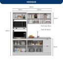 Ver imagem 3 de Cozinha Completa Modulada Americana com Vidro Reflecta 3 Peças Yescasa