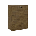 Ver imagem 1 de Cômoda Ipanema 5 Gavetas Grande com Chave para Quarto Tampo em Mdf Cor:ipê