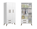 Ver imagem 2 de Guarda Roupa Infantil Encanto 3 Portas 2 Gavetas Branco Qmovi