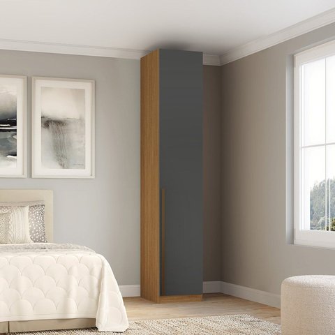 Guarda-roupa Modulado 1 Porta com Prateleiras 35cm 100% MDF Trend Altezza