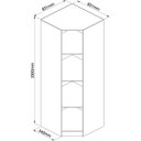 Ver imagem 4 de Guarda Roupa Modulado Canto Oblíquo 1 Porta Requinte+ 100% MDF Cinza/Duna Line/Macadâmia