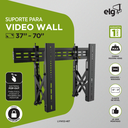 Ver imagem 2 de Suporte Videowall Pop-Out 37 a 70 pol. até 45kg Vesa 600x400 Preto LVW02-46T Elg