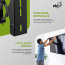 Ver imagem 3 de Suporte Videowall Pop-Out 37 a 70 pol. até 45kg Vesa 600x400 Preto LVW02-46T Elg