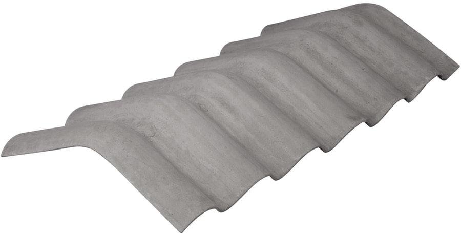 Telha Brasiit Cumeeira de Fibrocimento 110x50cm 5mm Normal 5° Cinza - 2