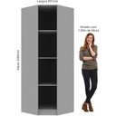 Ver imagem 3 de Guarda Roupa Modulado Canto Oblíquo 1 Porta Requinte+ 100% MDF Cinza/Duna Line