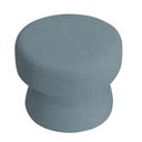 Ver imagem 5 de Puff Decorativo Redondo Liz Sala de Estar Bouclé Azul Claro - Nexta Casa