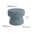 Ver imagem 4 de Puff Decorativo Redondo Liz Sala de Estar Bouclé Azul Claro - Nexta Casa