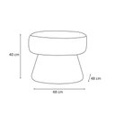 Ver imagem 3 de Puff Decorativo Redondo Liz Sala de Estar Bouclé Azul Claro - Nexta Casa