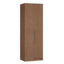 Ver imagem 2 de Guarda Roupa Modulado Canto Reto 1 Porta Requinte+ 100% MDF Marrom/Macadâmia