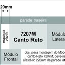 Ver mais imagens de Guarda Roupa Modulado Canto Reto 1 Porta Requinte+ 100% MDF Marrom/Macadâmia