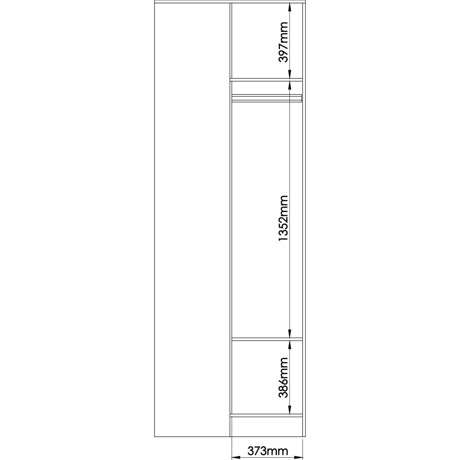 Guarda Roupa Modulado Canto Reto 1 Porta Requinte+  - 5