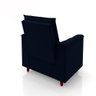 Poltrona de Amamentação Quarto Infantil com Puff Kate Pés Palito Veludo Azul Marinho + Binde Amofada - 8