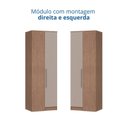 Ver imagem 7 de Guarda Roupa Modulado Canto Reto 1 Porta Requinte+ 100% MDF Marrom/Macadâmia/Duna Line