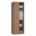 Ver imagem 3 de Guarda Roupa Modulado Canto Reto 1 Porta Requinte+ 100% MDF Marrom/Macadâmia/Duna Line