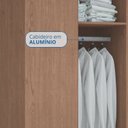Ver imagem 5 de Guarda Roupa Modulado Canto Reto 1 Porta Requinte+ 100% MDF Marrom/Macadâmia/Duna Line