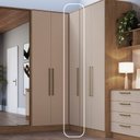 Ver mais imagens de Guarda Roupa Modulado Canto Reto 1 Porta Requinte+ 100% MDF Marrom/Macadâmia/Duna Line