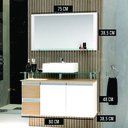 Ver imagem 3 de Conjunto para Banheiro Gabinete com Cuba e Espelheira 80cm Diamante