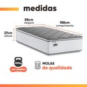 Ver imagem 3 de Colchão Solteiro Molas com Pillow Max Force Branco/Cinza Inducol