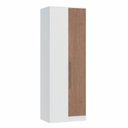 Ver imagem 2 de Guarda Roupa Modulado Canto Reto 1 Porta Requinte+ 100% MDF Branco/Line/Macadâmia