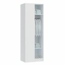 Ver imagem 3 de Guarda Roupa Modulado Canto Reto 1 Porta Requinte+ 100% MDF Branco/Line/Macadâmia