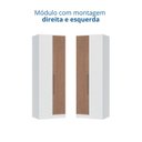 Ver imagem 7 de Guarda Roupa Modulado Canto Reto 1 Porta Requinte+ 100% MDF Branco/Line/Macadâmia
