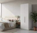 Ver imagem 1 de Guarda Roupa Modulado Canto Reto 1 Porta Requinte+ 100% MDF Branco/Line