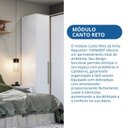 Ver mais imagens de Guarda Roupa Modulado Canto Reto 1 Porta Requinte+ 100% MDF Branco/Line