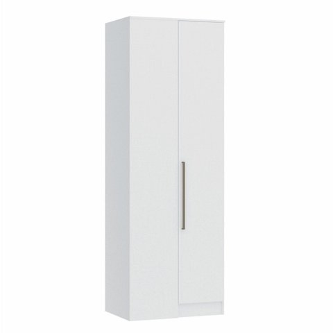 Guarda Roupa Modulado Canto Reto 1 Porta Requinte+ 100% MDF Branco/Line