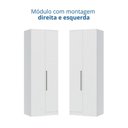 Ver imagem 4 de Guarda Roupa Modulado Canto Reto 1 Porta Requinte+ 100% MDF Branco/Line