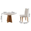 Ver imagem 3 de Mesa de Jantar 4 Lugares Evah Mel/blonde/veludo Pastel - Viero Móveis