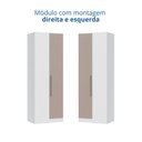 Ver imagem 7 de Guarda Roupa Modulado Canto Reto 1 Porta Requinte+ 100% MDF Branco/Line/Duna