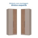 Ver imagem 7 de Guarda Roupa Modulado Canto Reto 1 Porta Requinte+ 100% MDF Cinza/Duna Line/Macadâmia