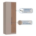 Ver imagem 4 de Guarda Roupa Modulado Canto Reto 1 Porta Requinte+ 100% MDF Cinza/Duna Line/Macadâmia