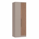 Ver imagem 2 de Guarda Roupa Modulado Canto Reto 1 Porta Requinte+ 100% MDF Cinza/Duna Line/Macadâmia