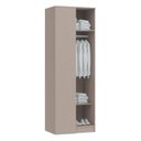 Ver imagem 3 de Guarda Roupa Modulado Canto Reto 1 Porta Requinte+ 100% MDF Cinza/Duna Line/Macadâmia