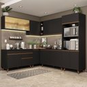 Ver imagem 1 de Armário de Cozinha Completa de Canto Reims com Balcão Preto