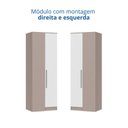 Ver mais imagens de Guarda Roupa Modulado Canto Reto 1 Porta Requinte+ 100% MDF Cinza/Duna Line/Branco