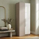 Ver imagem 1 de Guarda Roupa Modulado Canto Reto 1 Porta Requinte+ 100% MDF Cinza/Duna Line/Branco