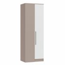 Ver imagem 2 de Guarda Roupa Modulado Canto Reto 1 Porta Requinte+ 100% MDF Cinza/Duna Line/Branco