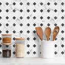 Ver imagem 1 de Papel de Parede Adesivo Pedra Mármore Preto e Branco 10m